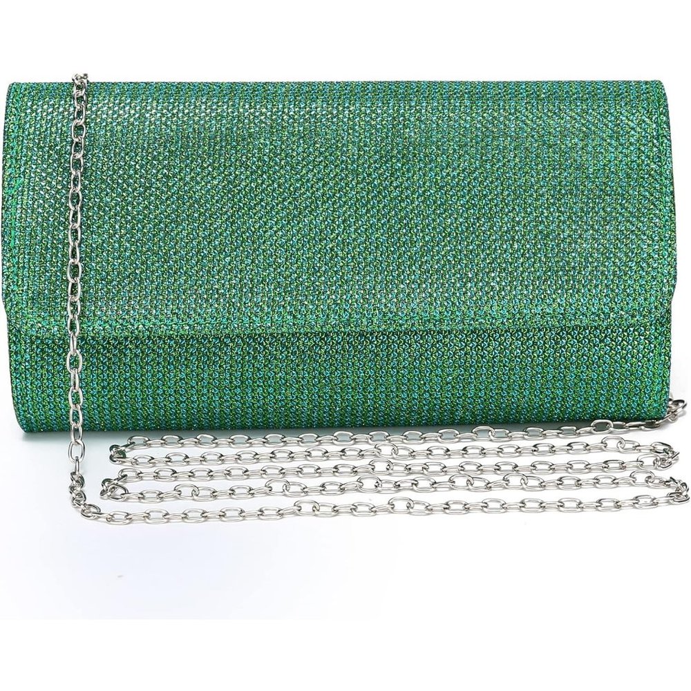 Women's Glitter Party Wedding Evening Handbag with Chain